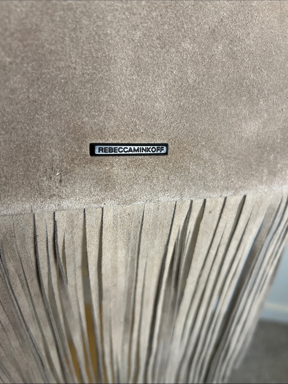 Rebecca Minkoff Taupe Fringe Suede Crossbody Bag - Picture 2 of 16